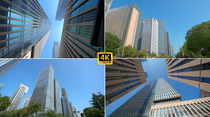 南京河西CBD 仰拍高楼