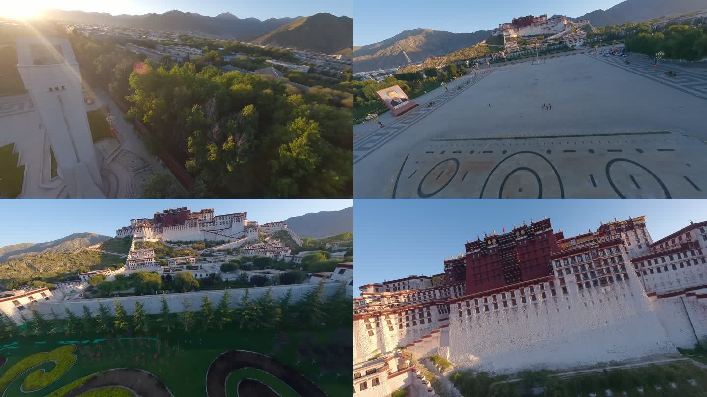 布达拉宫穿越机航拍