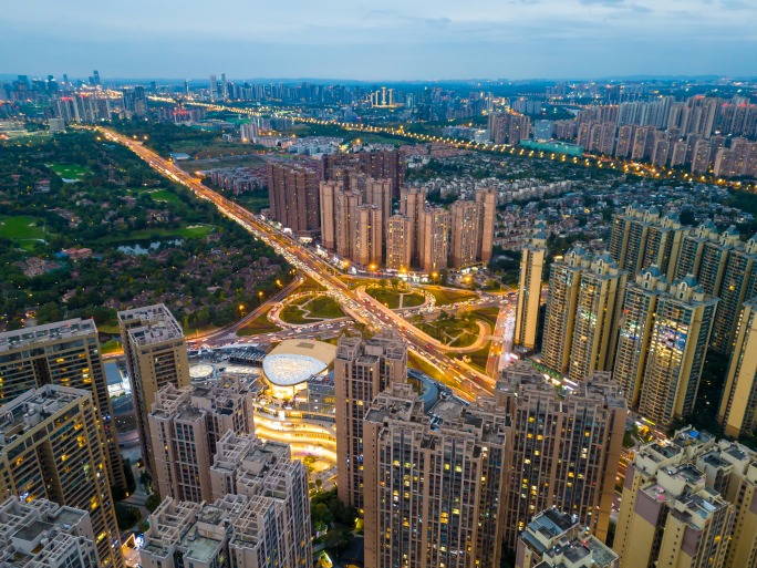 成都华阳天府和悦广场夜景
