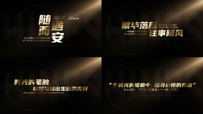 黑色金属质感文字标题包装展示