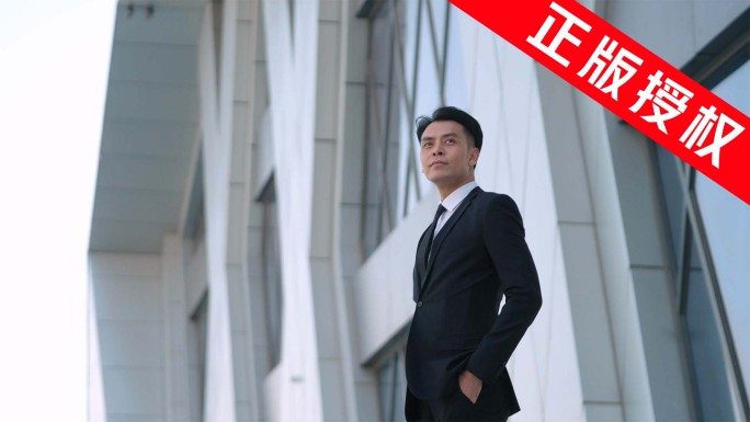 商务男士展望未来 高端商务  成功人士