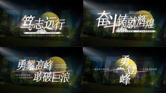简洁电影唯美艺术文字字幕标题