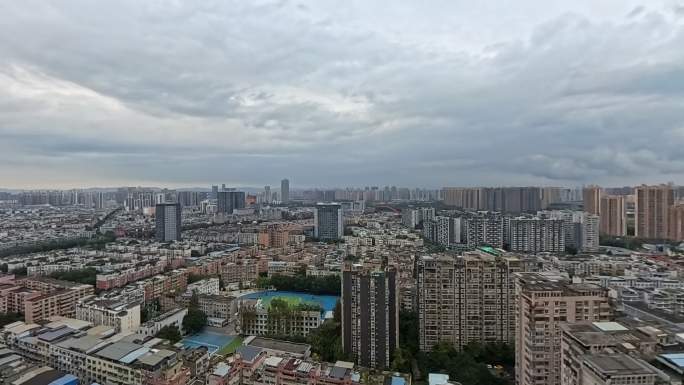 阴天 小城市 楼顶 延时摄影 空镜 转场