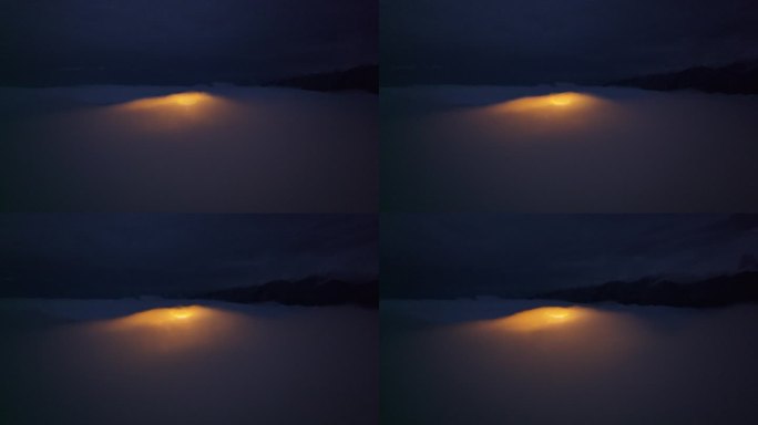 西安秦岭南五台风景区 雪景云海 夜景航拍