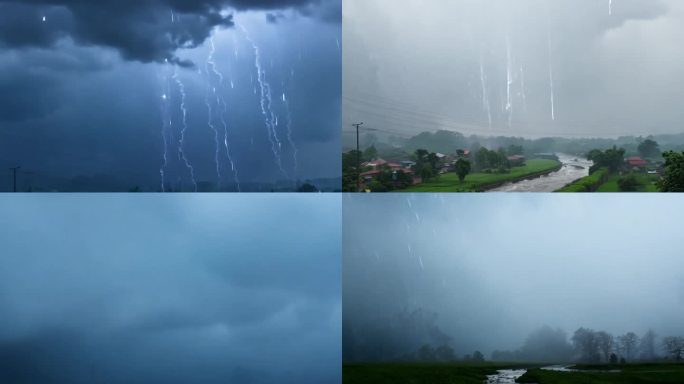 积雨云 暴雨 雨季 雨 倾盆大雨