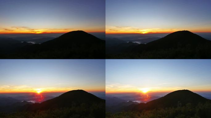 酃峰山顶日出延时