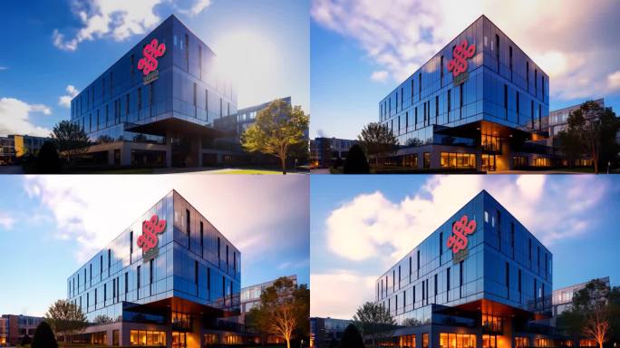 中国联通集团大楼航拍城市建筑企业LOG