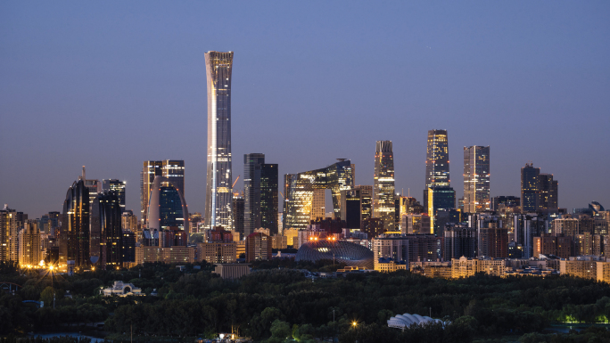 【8K北京CBD公园日出