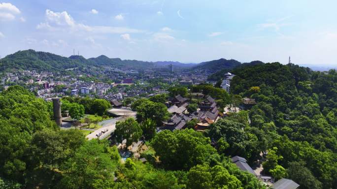 重庆地标南山风景区航拍大景【组镜】