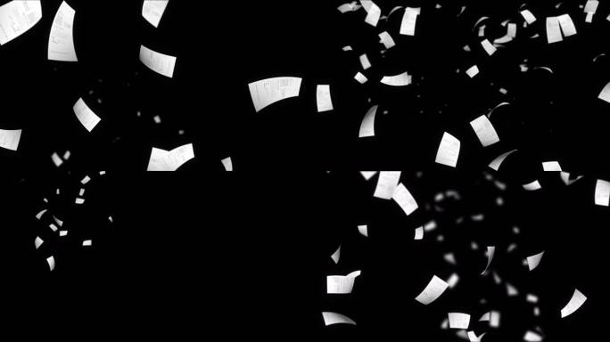 7款文件飞(AE模板) 书纸飞舞书纸飘起