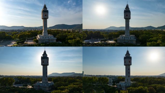 “南京工业大学天宝阁：航拍延时与流云掠影
