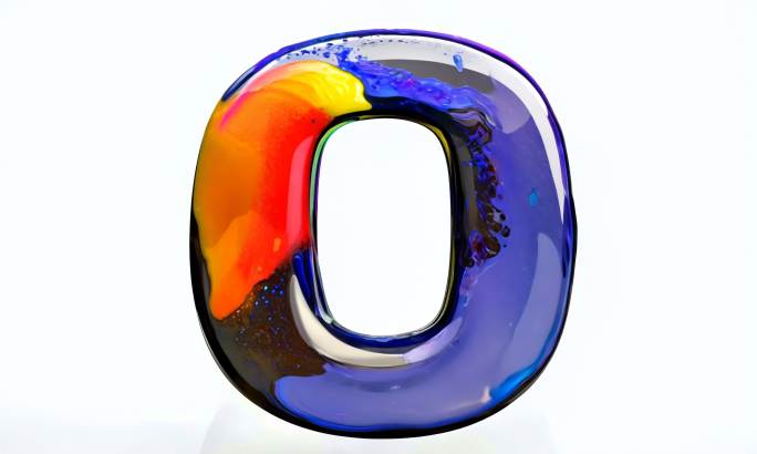 3d 七彩 彩虹 倒计时数字 0