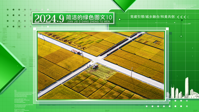 单张绿色图文展示