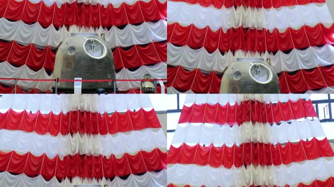 绵阳科博会神舟飞船返回舱和降落伞