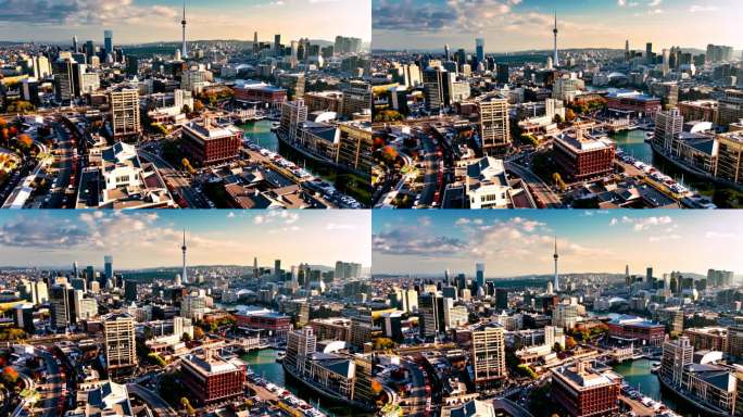 4K航拍东京的银座地区繁华高端