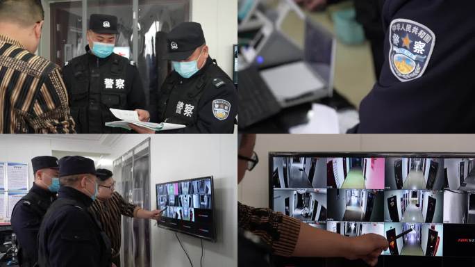 公安查房警察检查九小场所