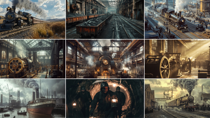 工业革命蒸汽机蒸汽火车工业时代