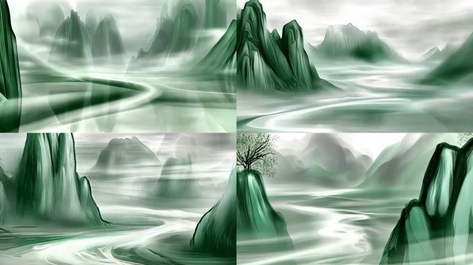 山水 山河 山川 只此青绿 青山背景