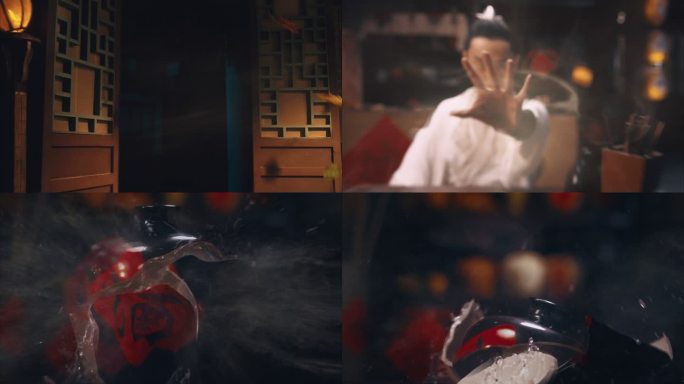 气波推门而入 掌风打碎酒罐