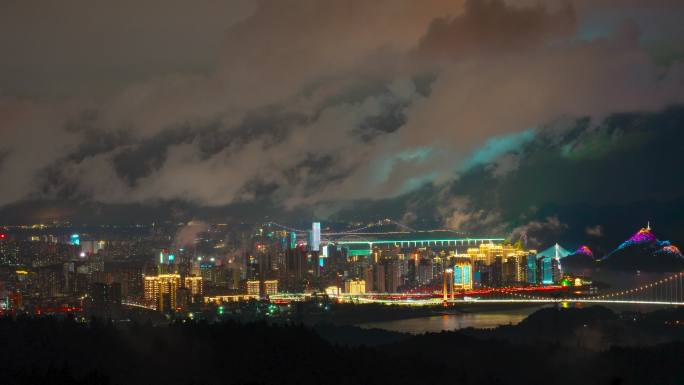 |4K原创|宜昌夜景地拍航拍