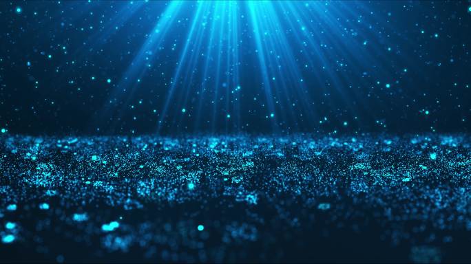 唯美蓝色粒子舞台