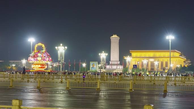 北京天安门广场长安街夜景