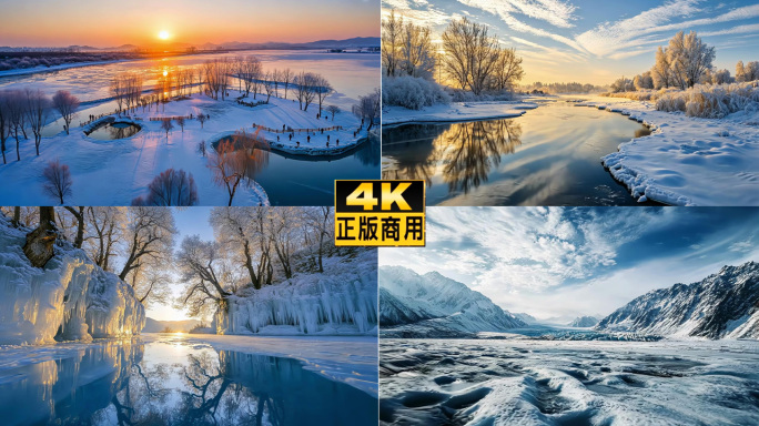 冬季 雾凇美景 自然风光 冰雪