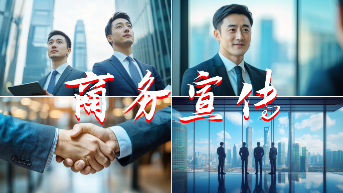 商务合作商务人士商务会议握手企业开会