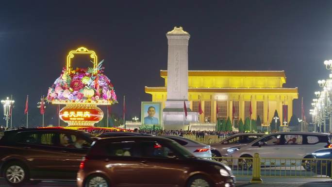 北京天安门广场长安街夜景