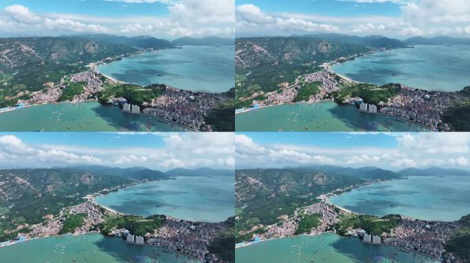 唯美海边渔村渔船航拍（福州连江）9