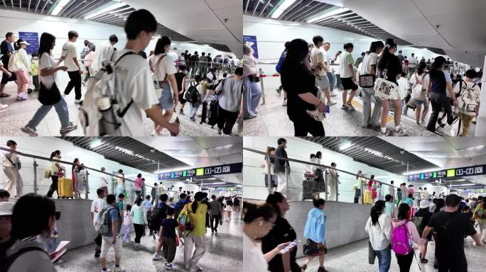 都市脉搏：地铁背影的流动韵律