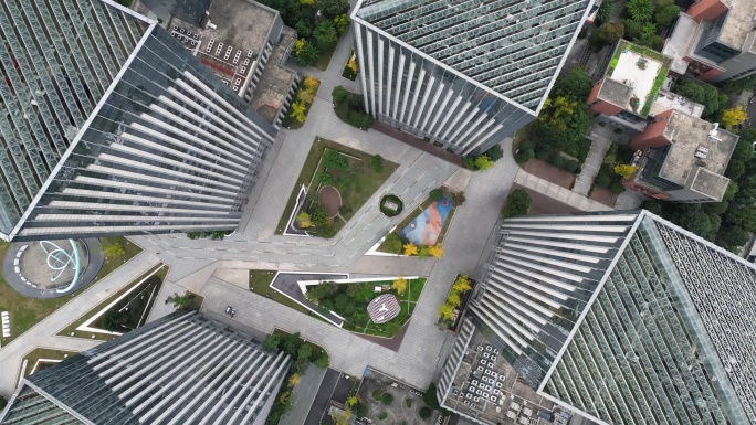 航拍成都金牛区高新技术产业园 星轨智谷