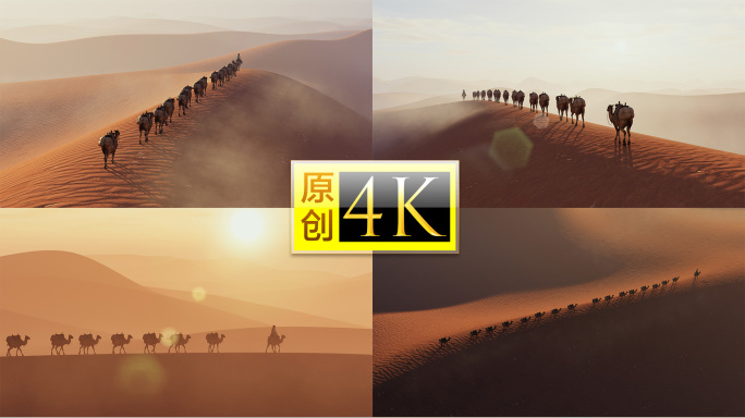 丝绸之路一带一路沙漠骆驼