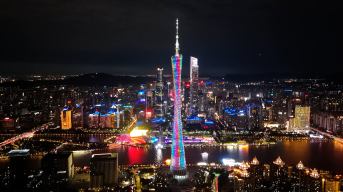 广州塔夜景4K