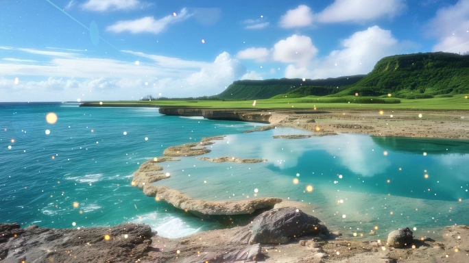 活动宽屏t号风光瑙鲁的磷酸盐矿山与海岸