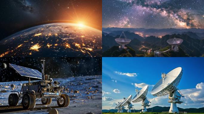 地球卫星雷达航天通信射电望远镜地面探测站