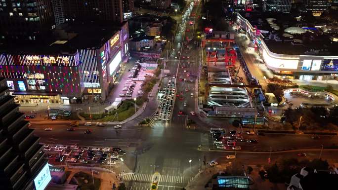 城市夜景车流延时