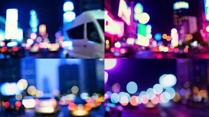 4K 英国伦敦街道夜景