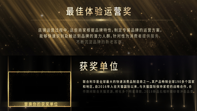金色宽屏颁奖