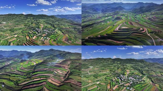 甘肃梯田 甘肃生态农业旅游开发 甘肃美景