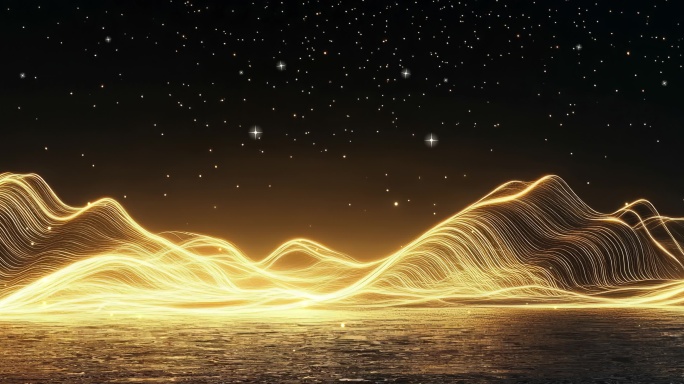 6k金色舞美山led背景循环