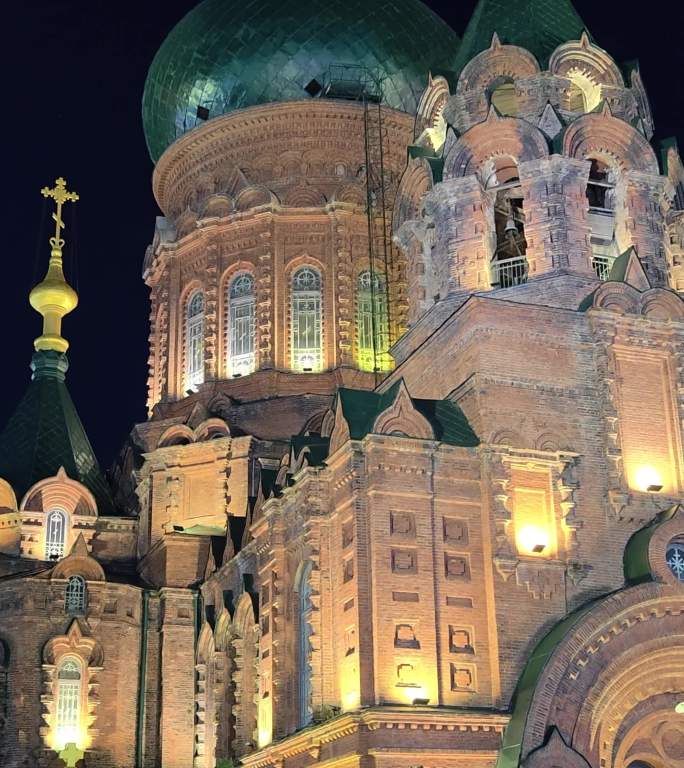 哈尔滨索菲亚教堂夜景