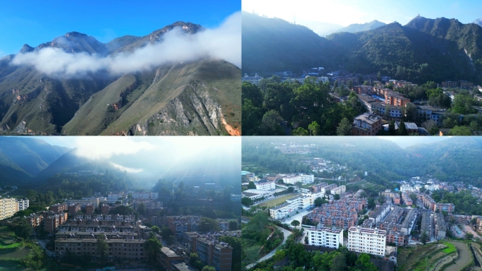 云南玉溪易门县绿汁镇4K航拍