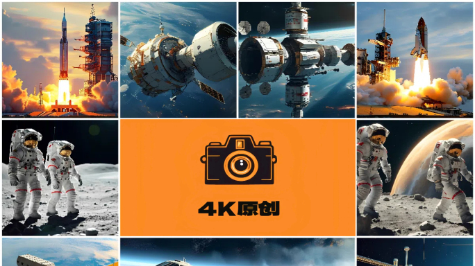 4K火箭发射太空探索中国航天月球探索