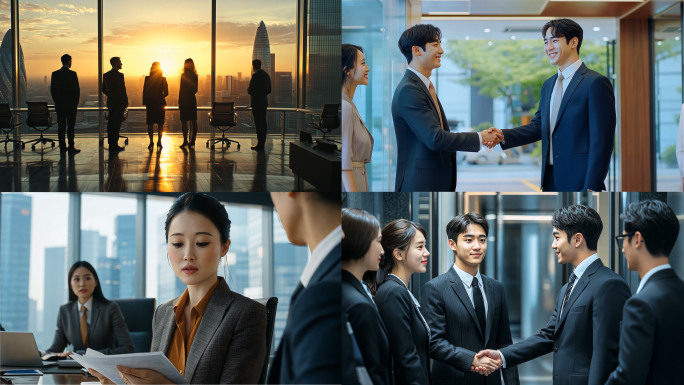 商务合作商务人士商务会议商务洽谈白领