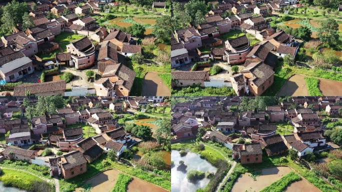 航拍湖南永州江永勾蓝瑶寨