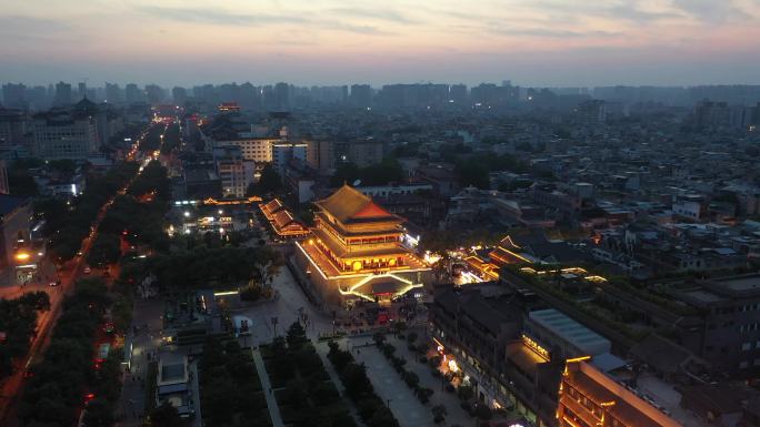 西安鼓楼  鼓楼夜景 城市夜景