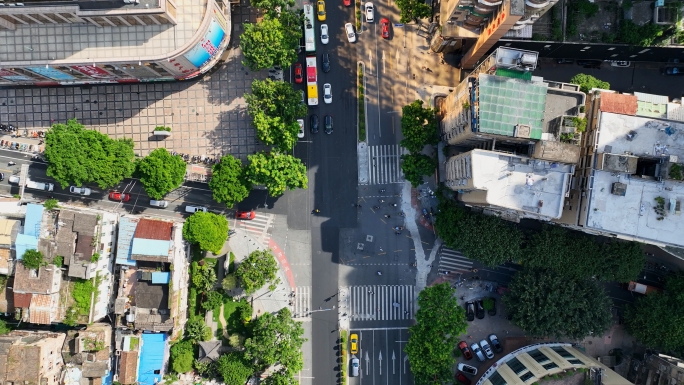 广州荔湾人文市井生活商业建筑航拍合集4K