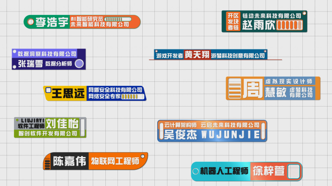 卡通人名条 mg姓名条 综艺角标人名