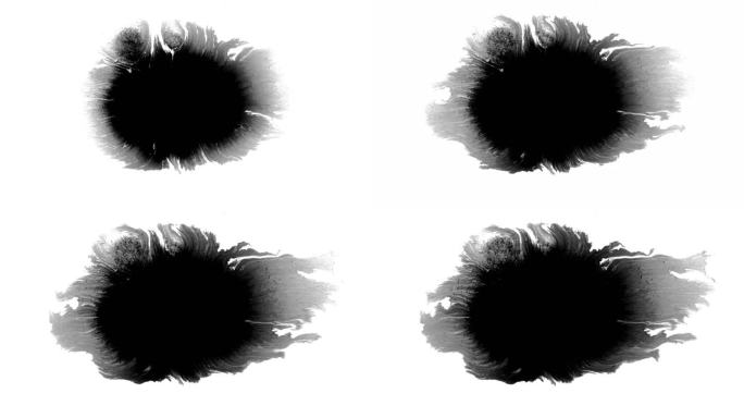 黑白水墨晕染特效素材(10)